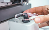 Making eyeglasses lens.